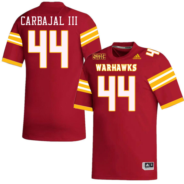 #44 Alvino Carbajal III Louisiana-Monroe Warhawks College Football Jerseys Stitched-Red